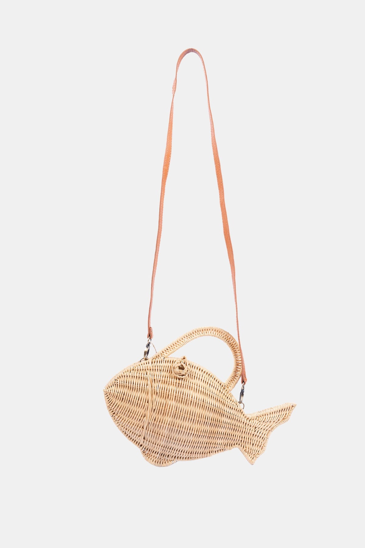 Jelavu - Nemoo Rattan Fish Shaped Crossbody - Jelavu.com