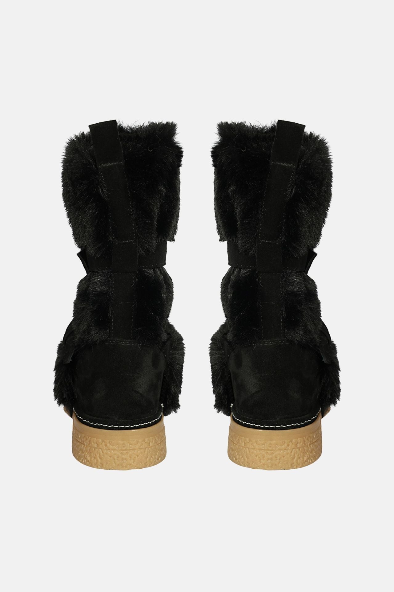 Jelavu - Parla - Mid shaft Suede & Shearling Cozy Boots - Jelavu.com
