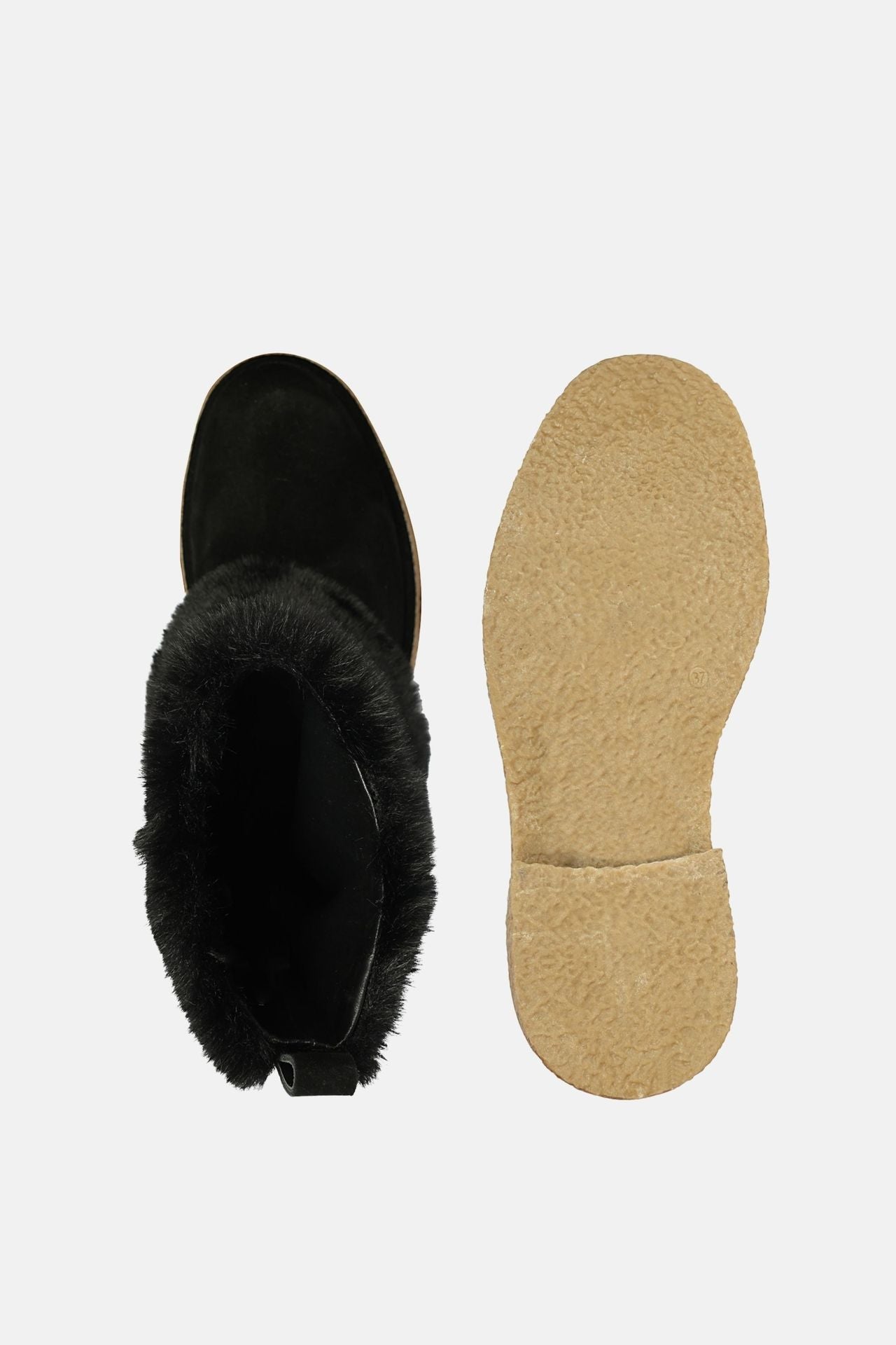 Jelavu - Parla - Mid shaft Suede & Shearling Cozy Boots - Jelavu.com