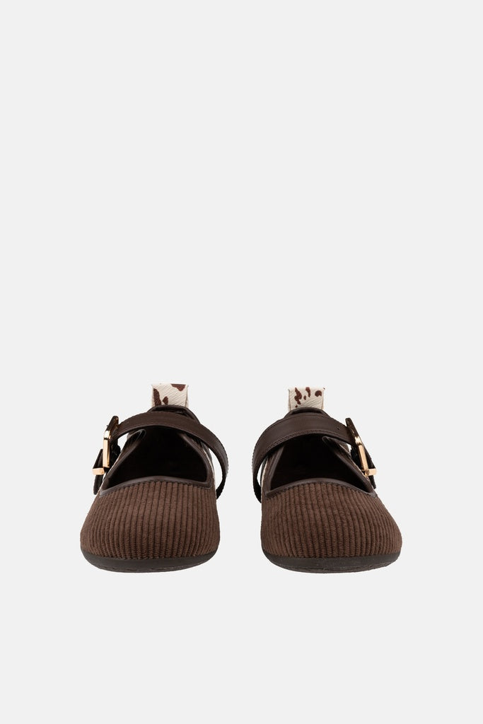 JELAVU Willow Buckle Mary Jane Flat in Brown Cow Print - image 4