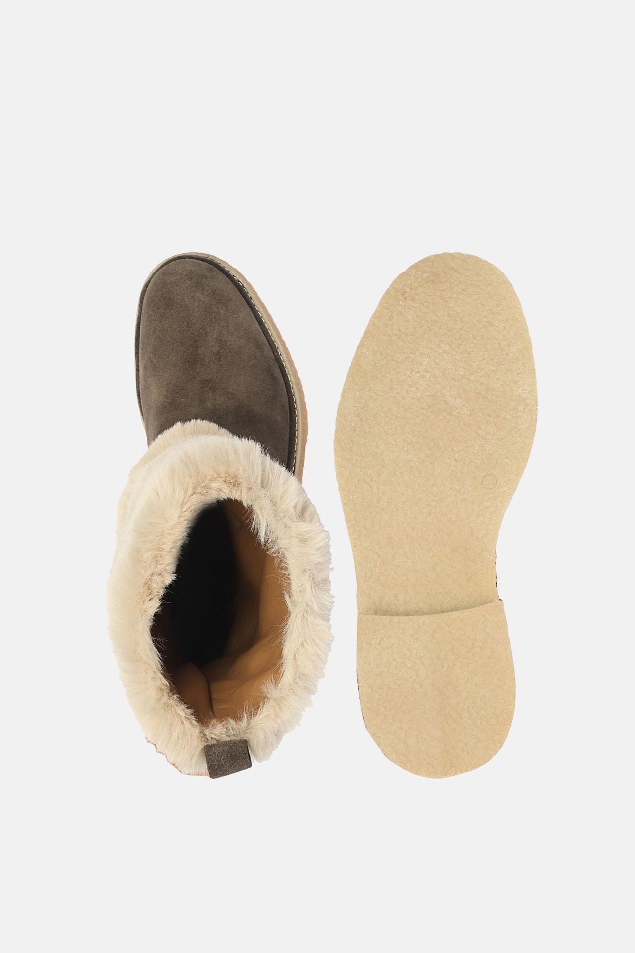 Jelavu - Parla - Mid shaft Suede & Shearling Cozy Boots - Jelavu.com