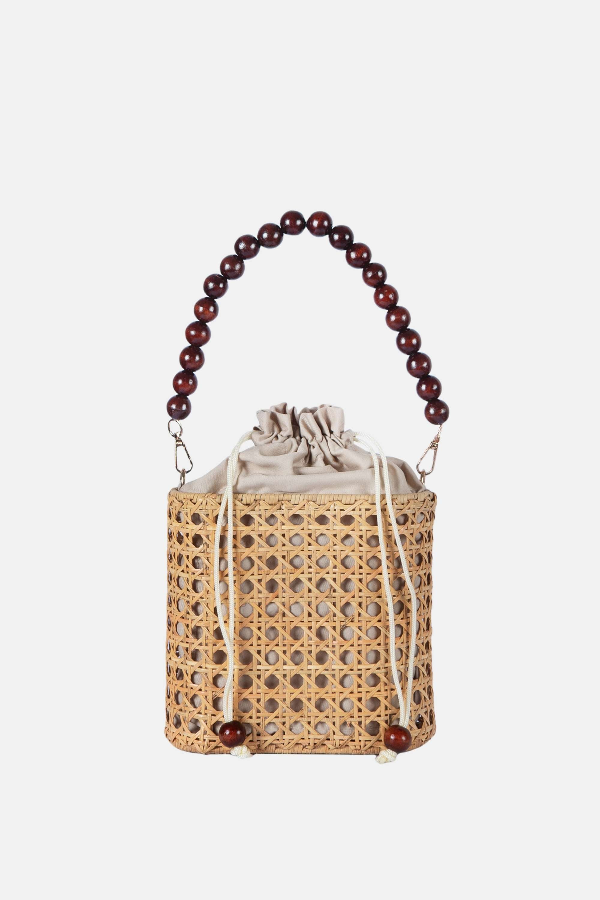 Jelavu - Amalfee Wood Bead Satchel Bag - Jelavu.com
