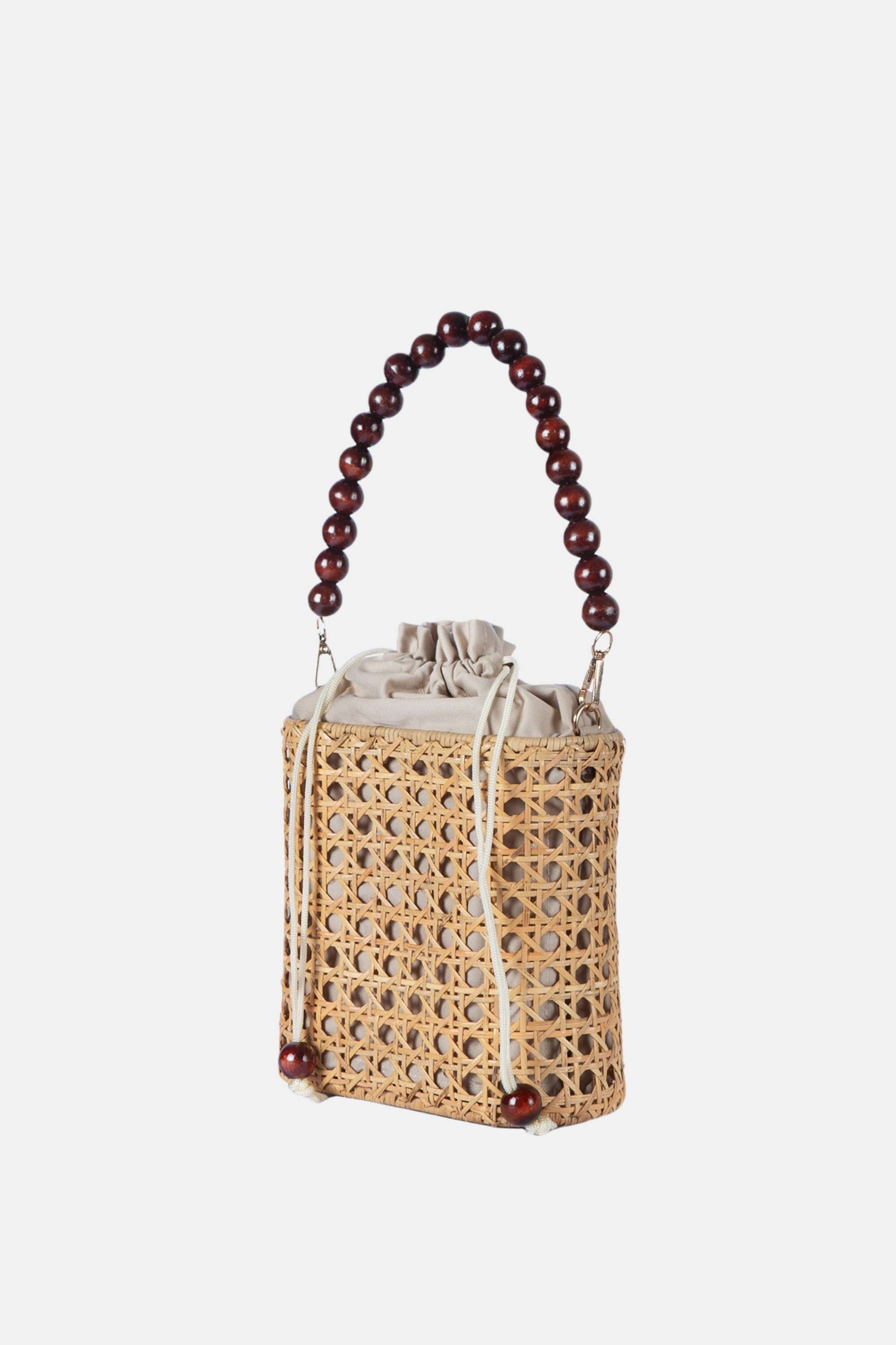 Jelavu - Amalfee Wood Bead Satchel Bag - Jelavu.com