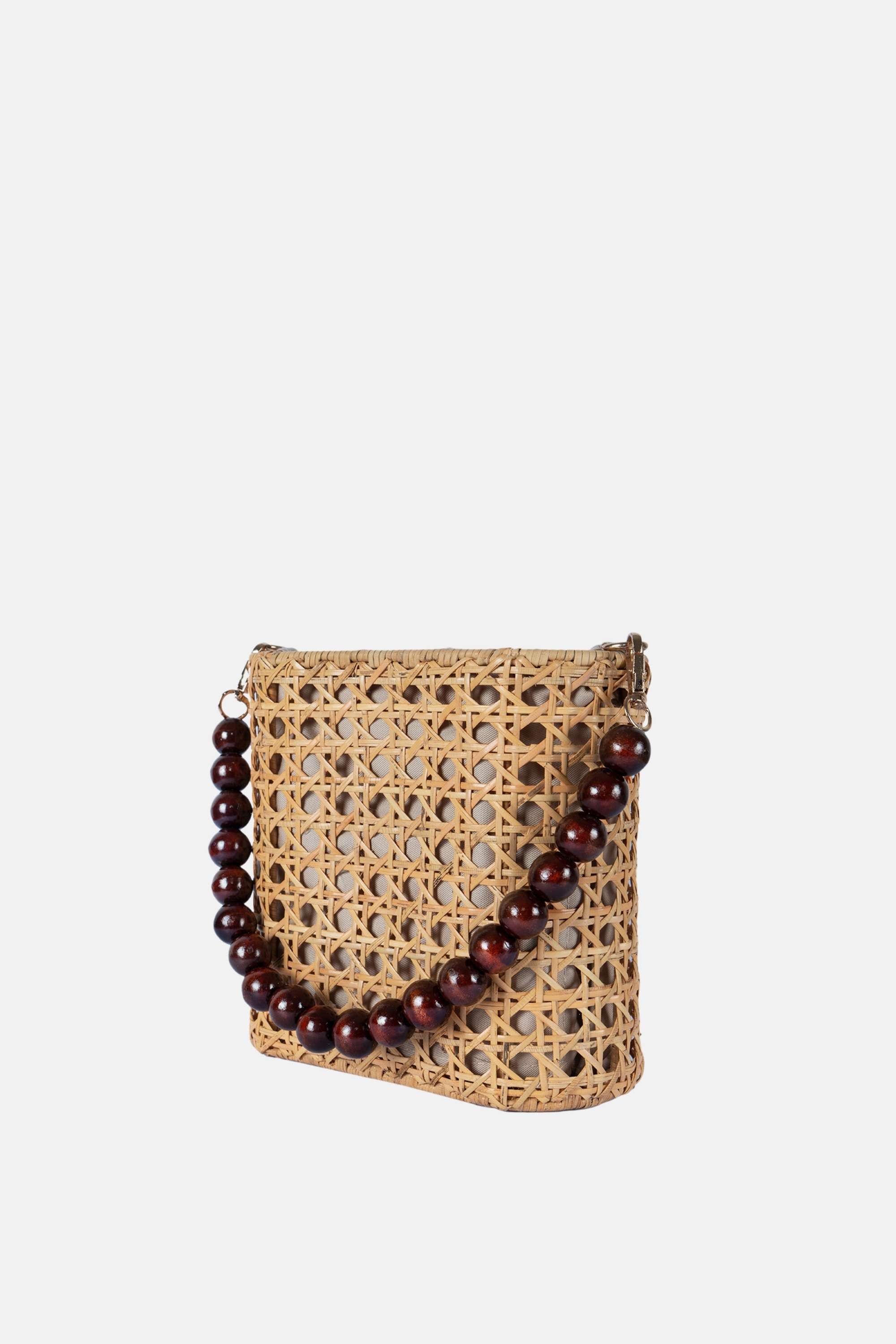 Jelavu - Amalfee Wood Bead Satchel Bag - Jelavu.com