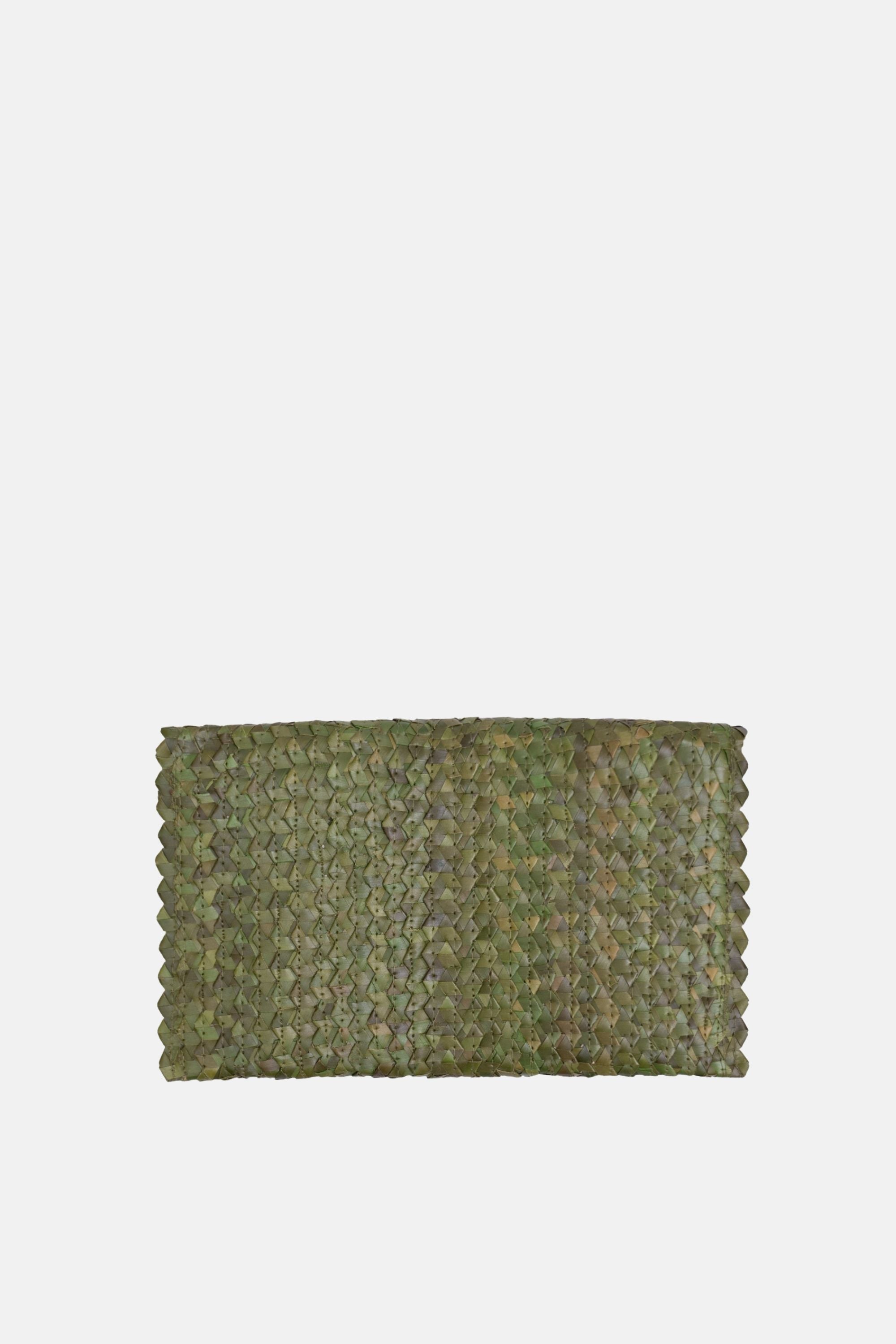 Coco Natural Shell Small Clutch - Moss Green - Jelavu.com