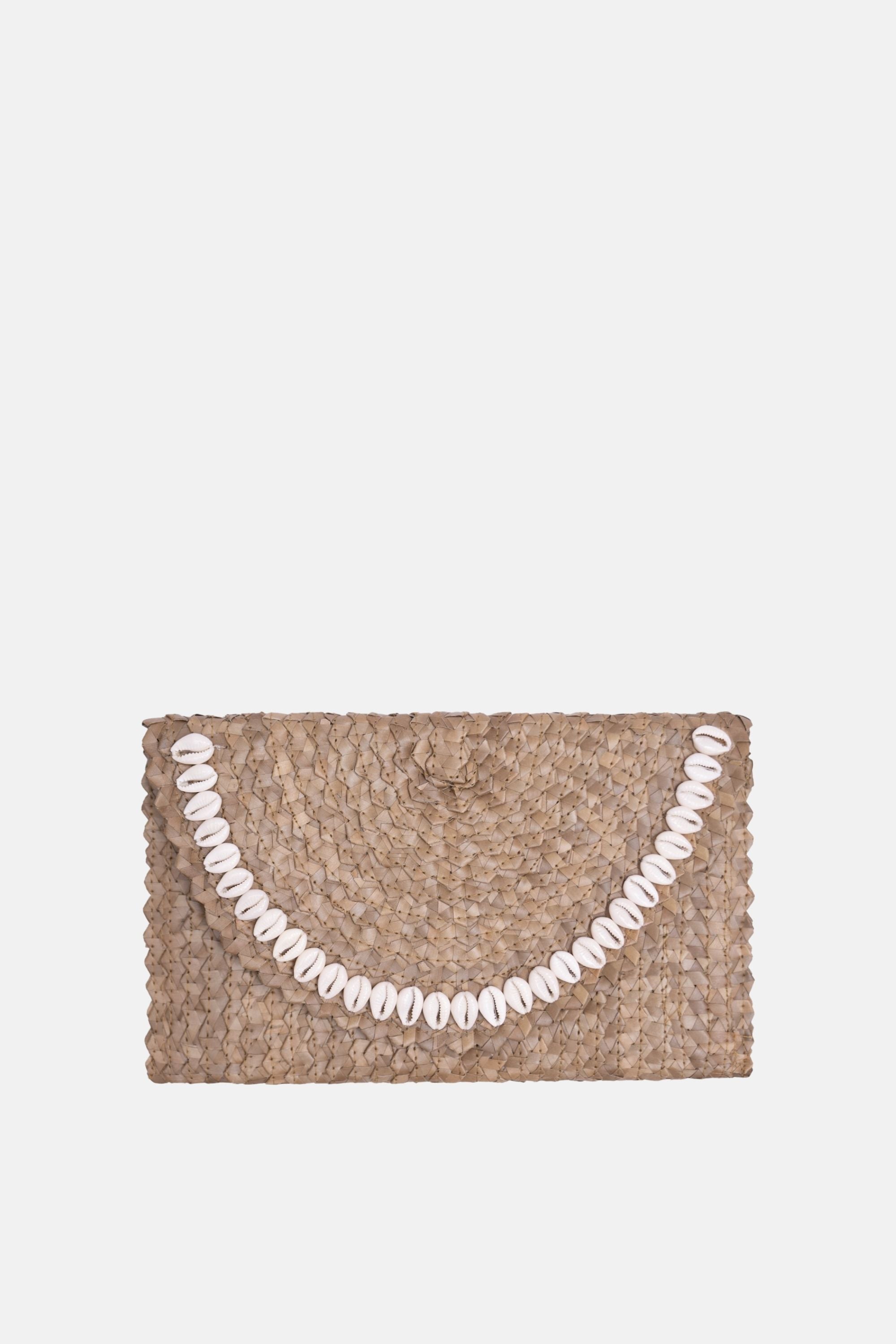 Coco Natural Shell Small Clutch - Beige