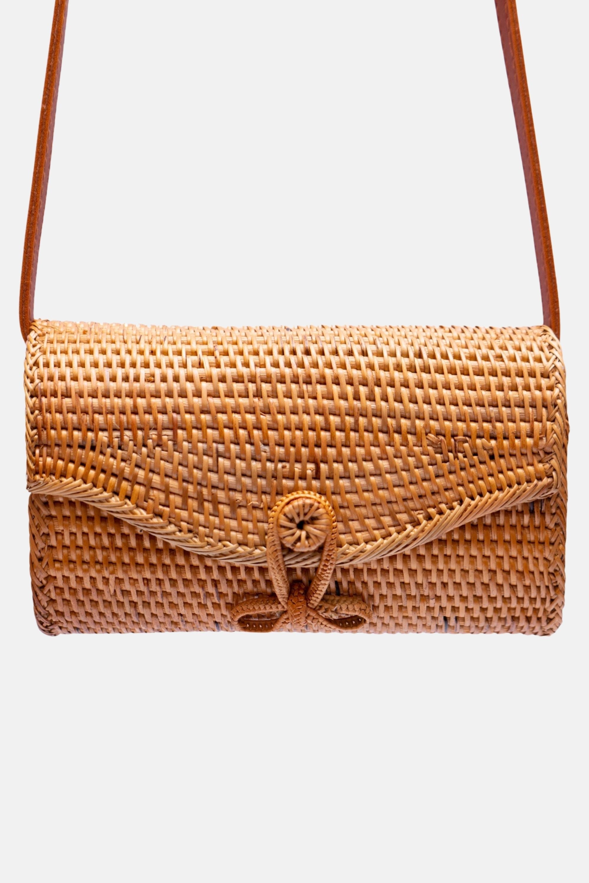 Lana Small Rattan Crossbody - Natural - Jelavu.com