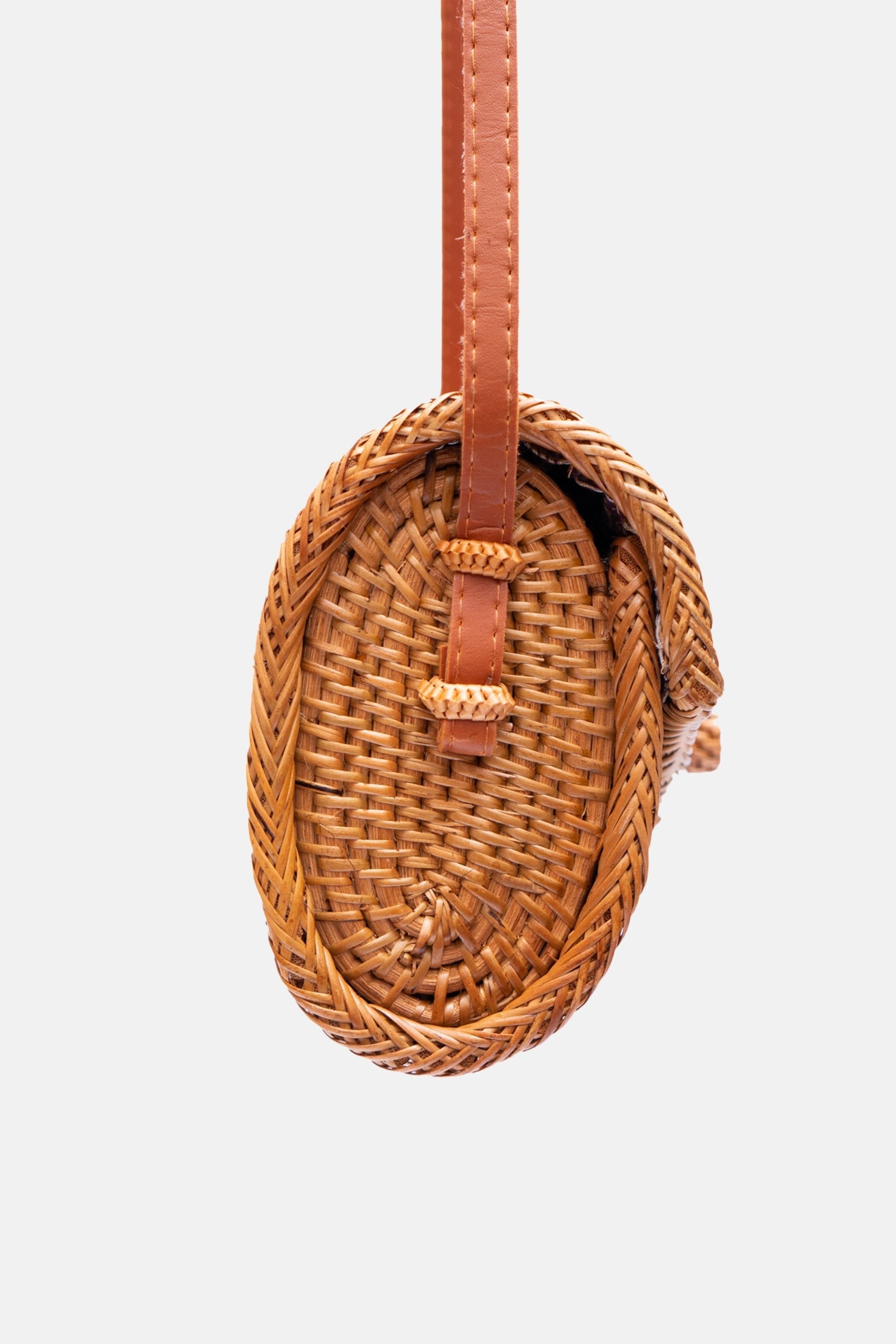 Lana Small Rattan Crossbody - Natural - Jelavu.com