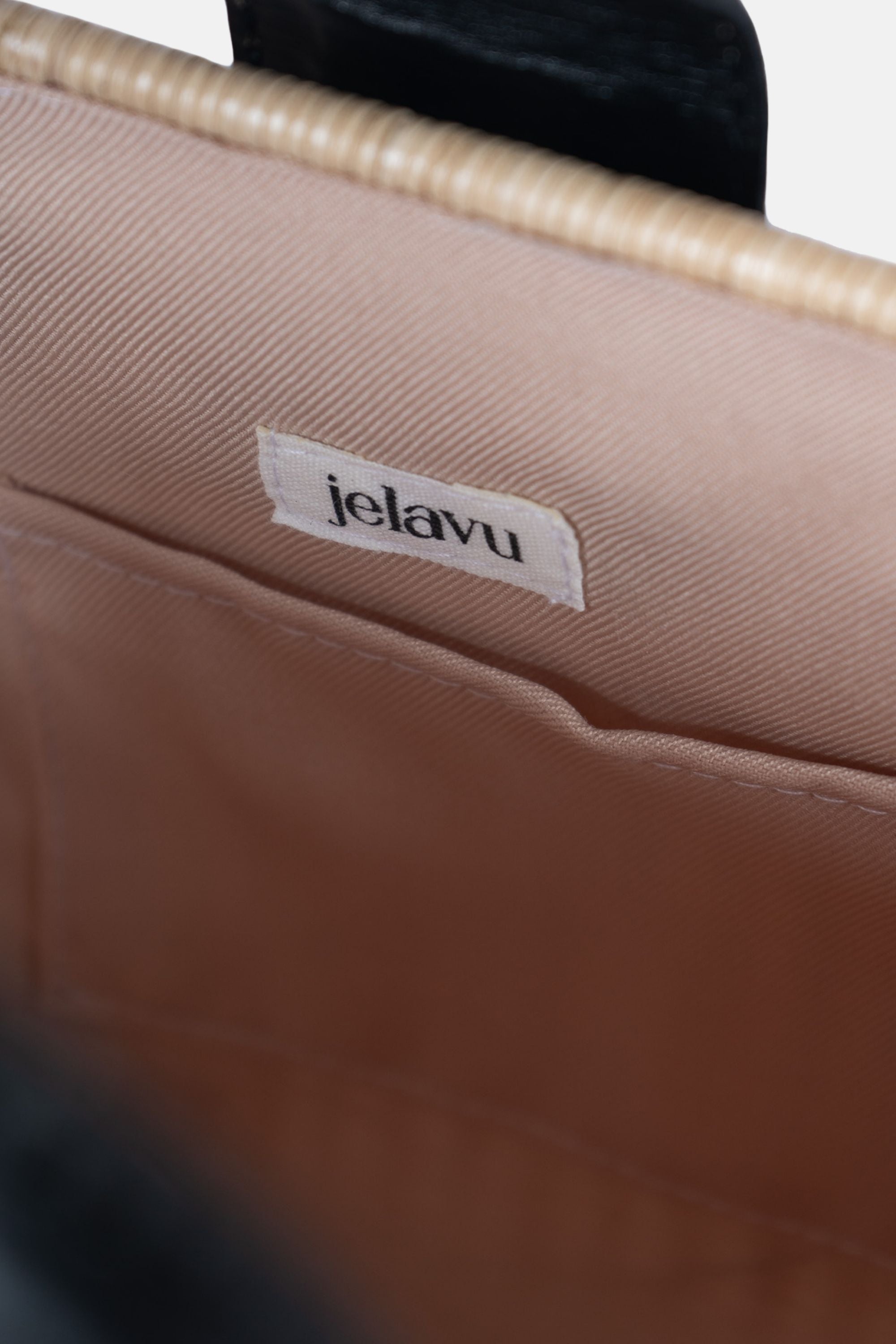 Piper Rattan Medium Crossbody - Black Leather - Jelavu.com