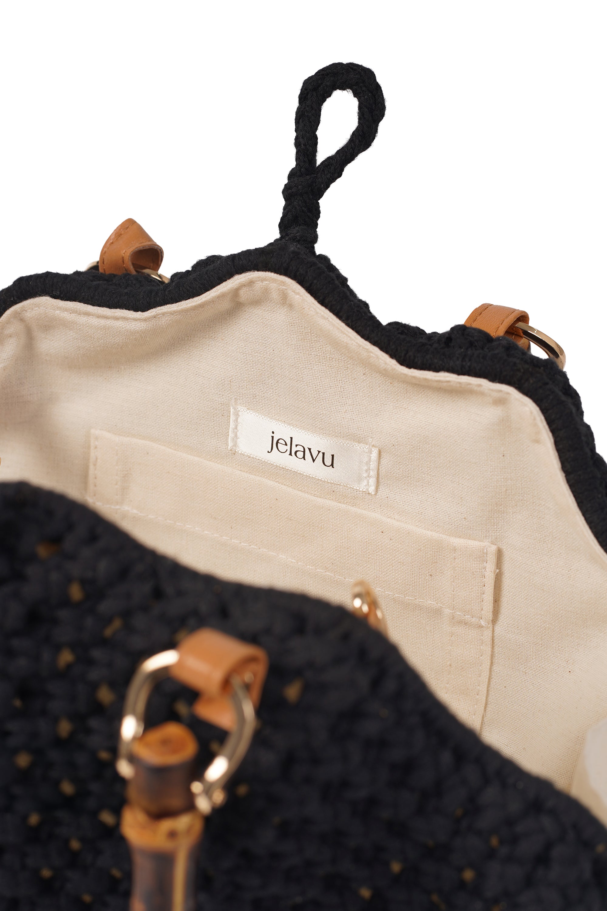 Jelavu - Venus Black Crochette Shell Bag - Jelavu.com