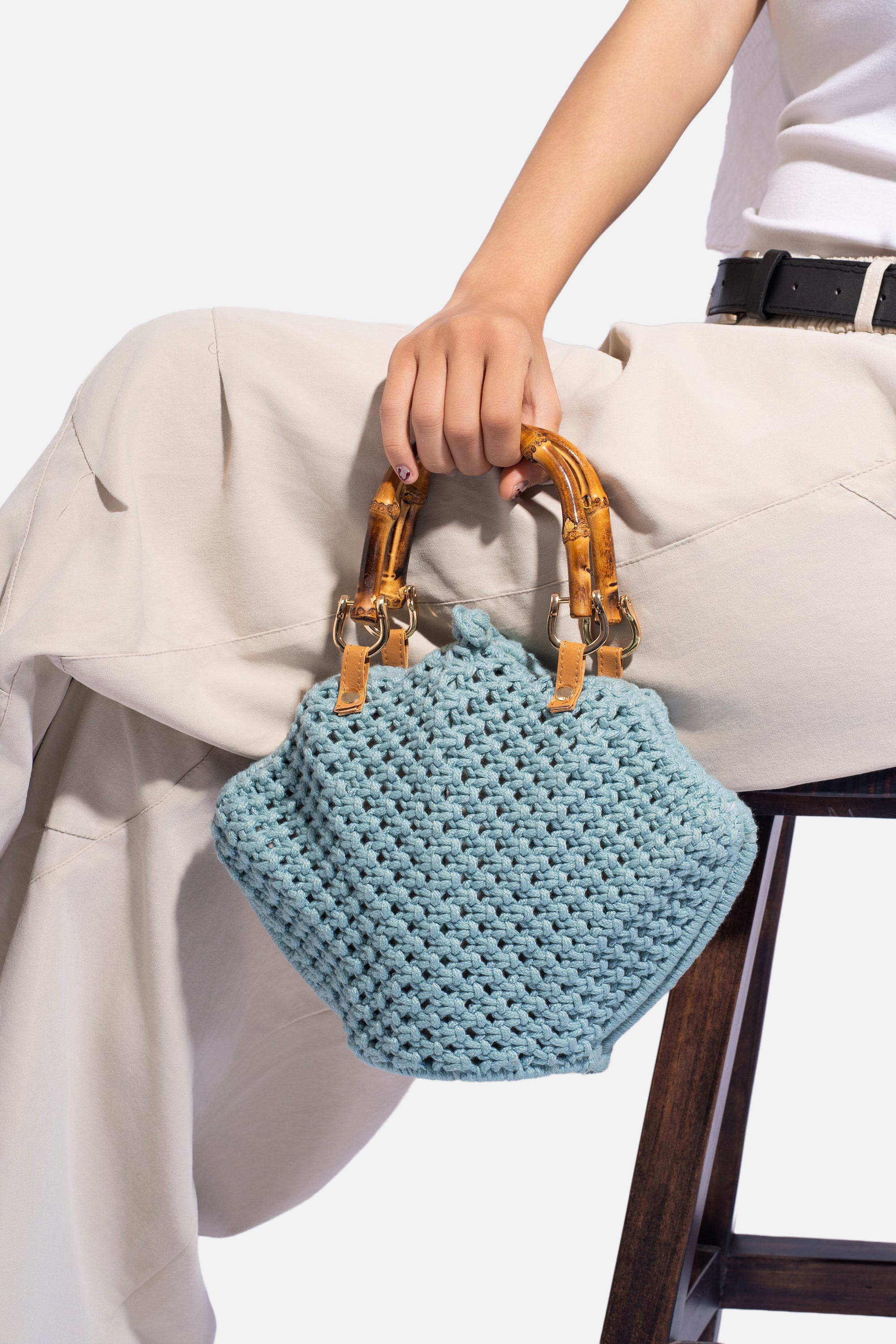 Jelavu - Venus Blue Crochette Shell Bag - Jelavu.com