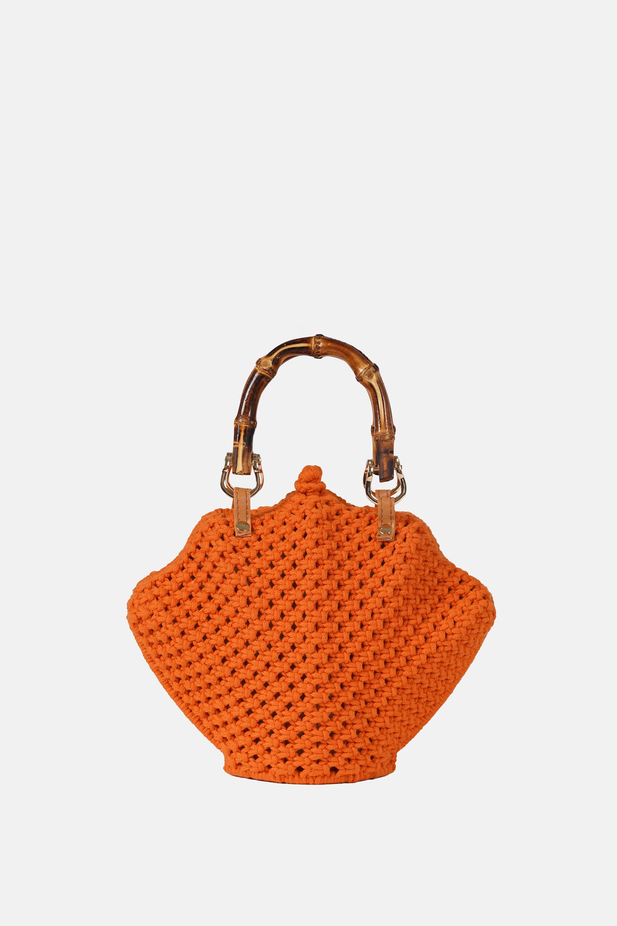 Jelavu - Venus Orange Crochet Shell Bag - Jelavu.com