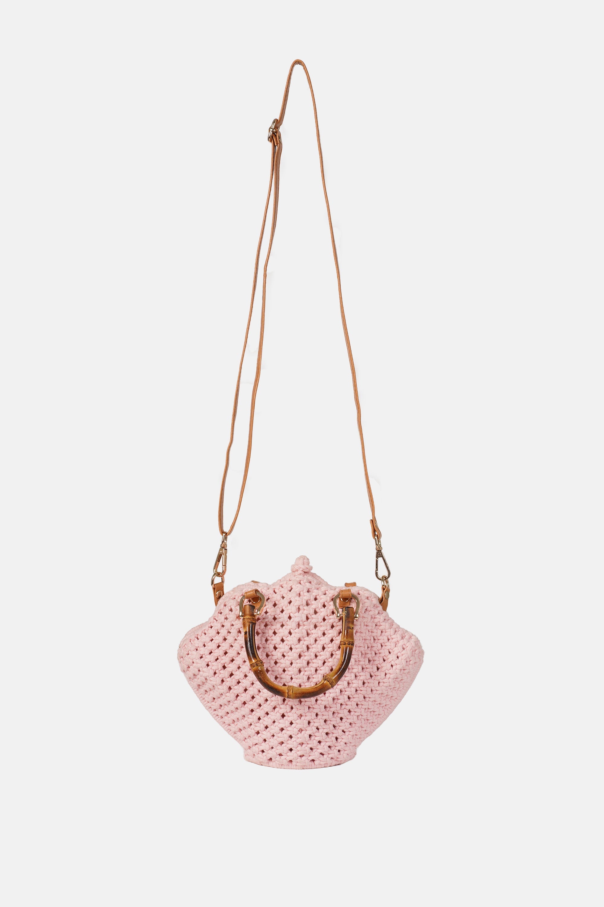 Jelavu - Venus Pink Crochette Shell Bag - Jelavu.com