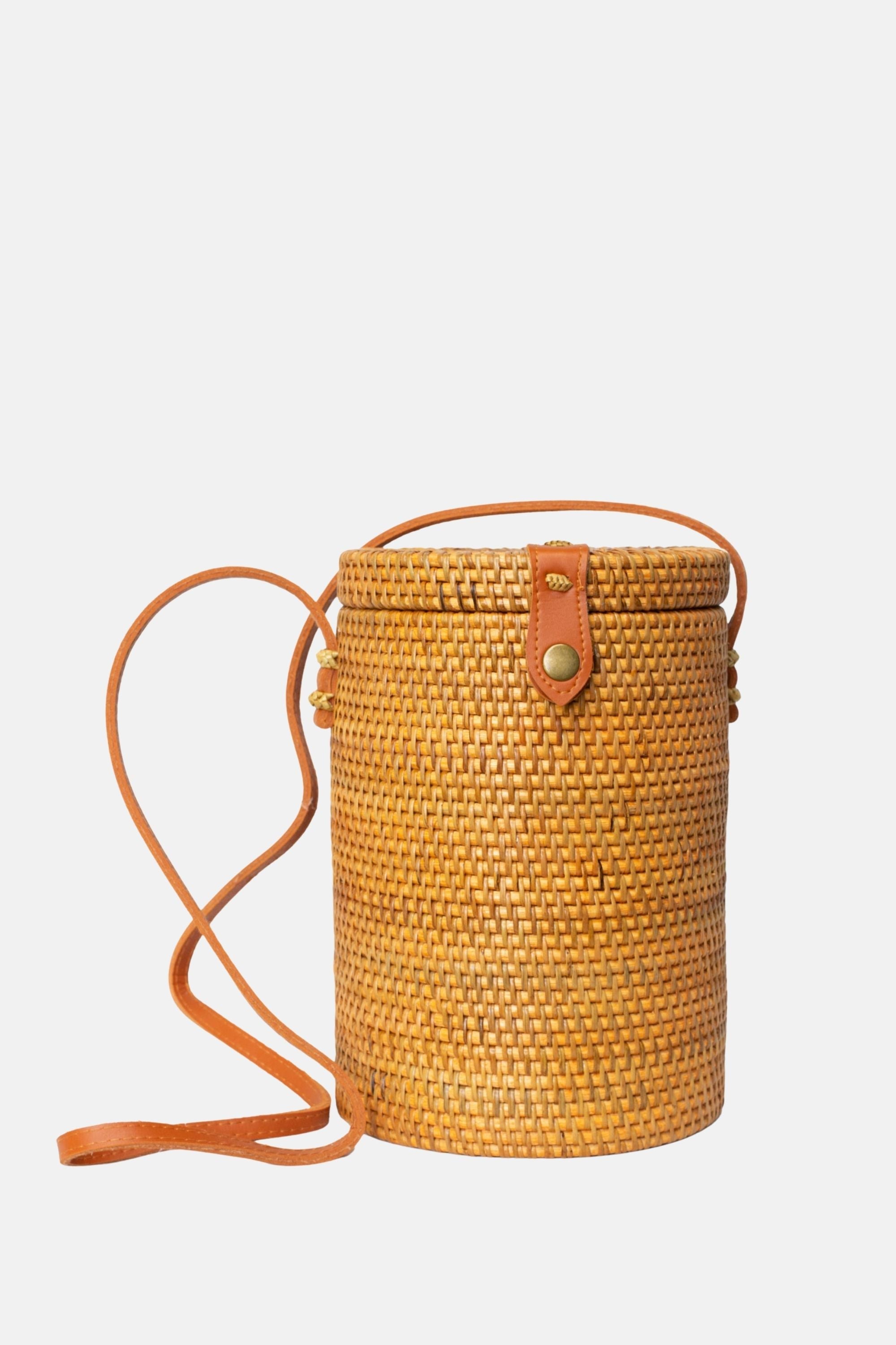 Jelavu - Zuma Rattan Large Crossbody - Tan - Jelavu.com