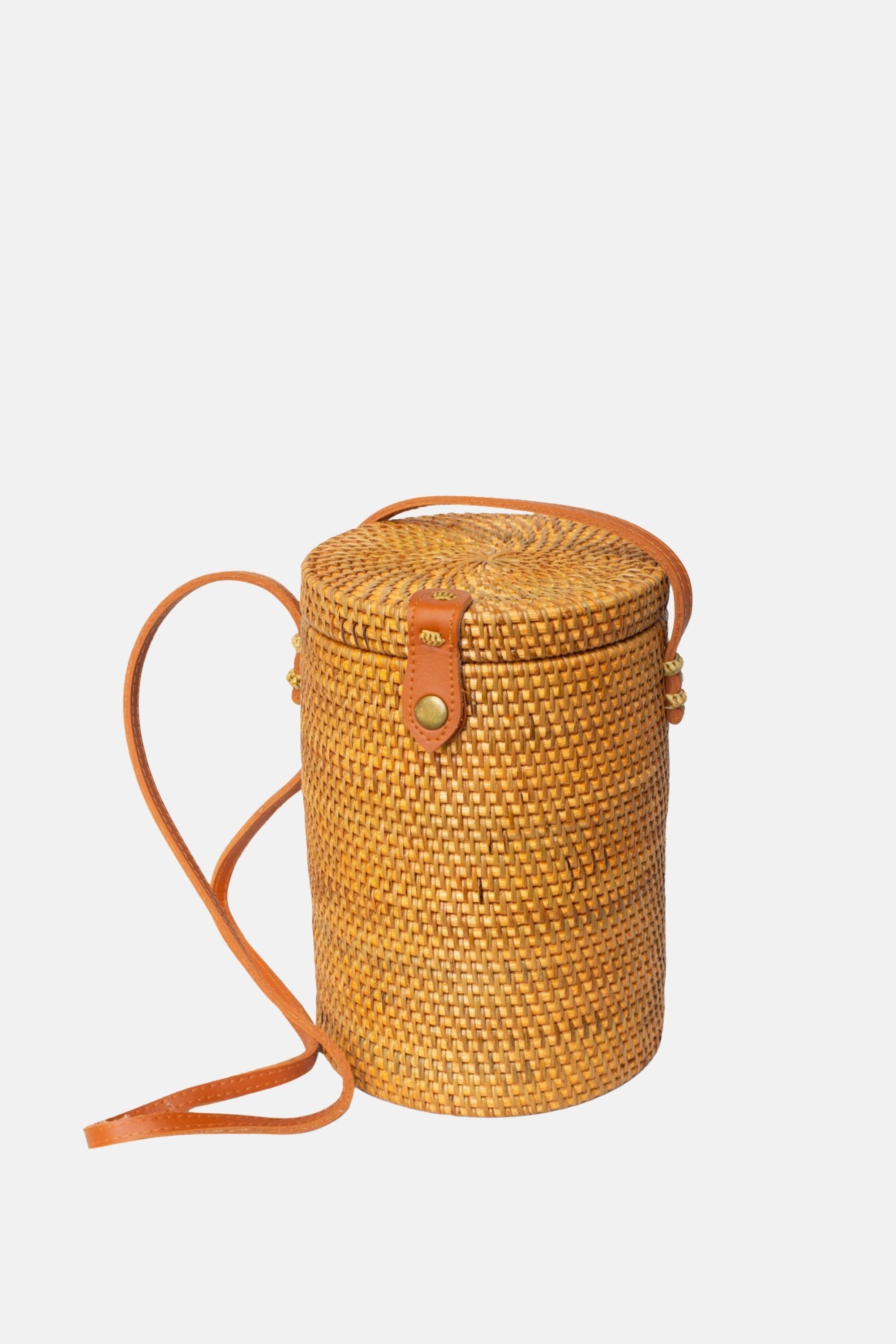 Jelavu - Zuma Rattan Large Crossbody - Tan - Jelavu.com