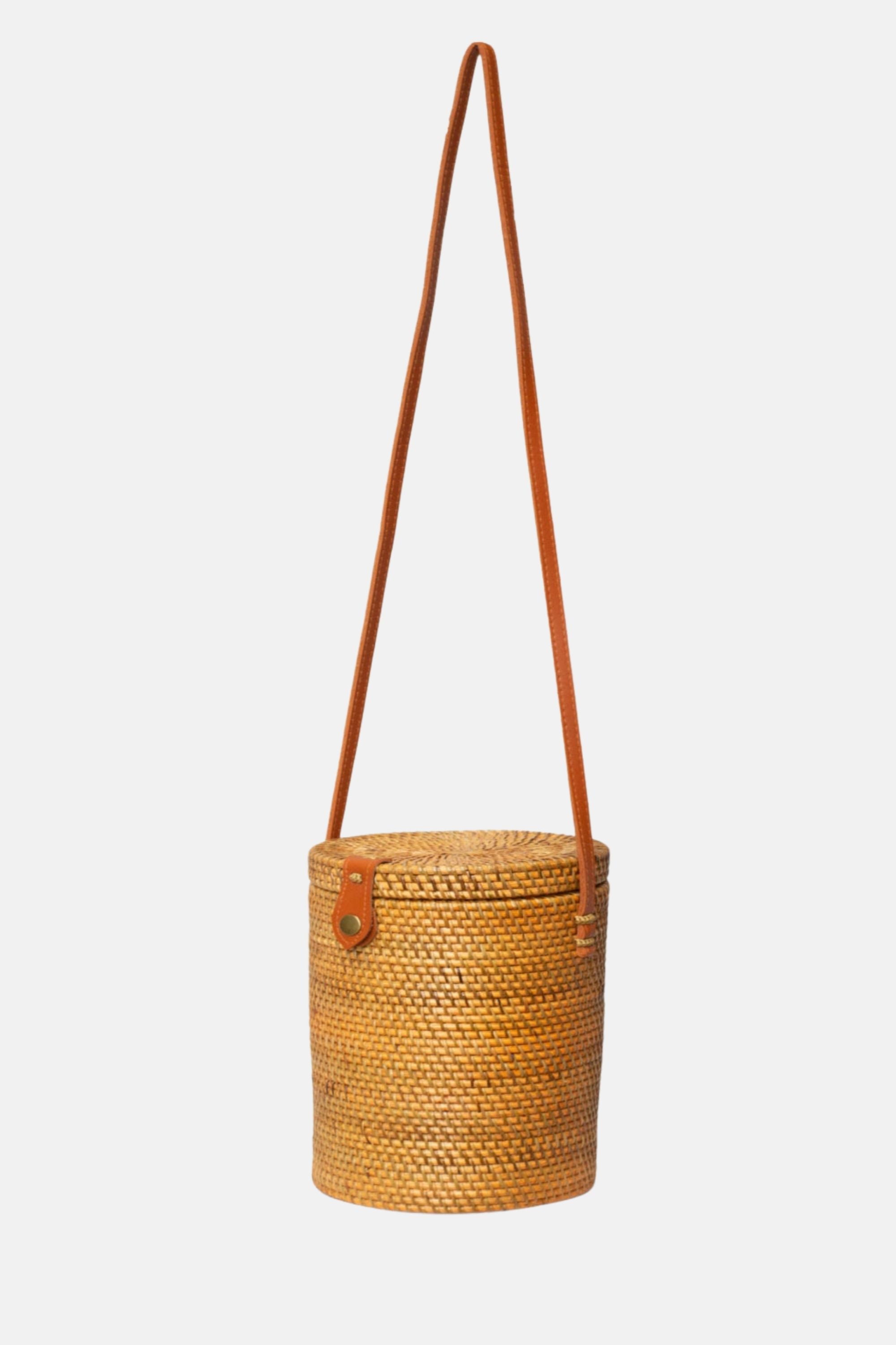 Jelavu - Zuma Rattan Large Crossbody - Tan - Jelavu.com