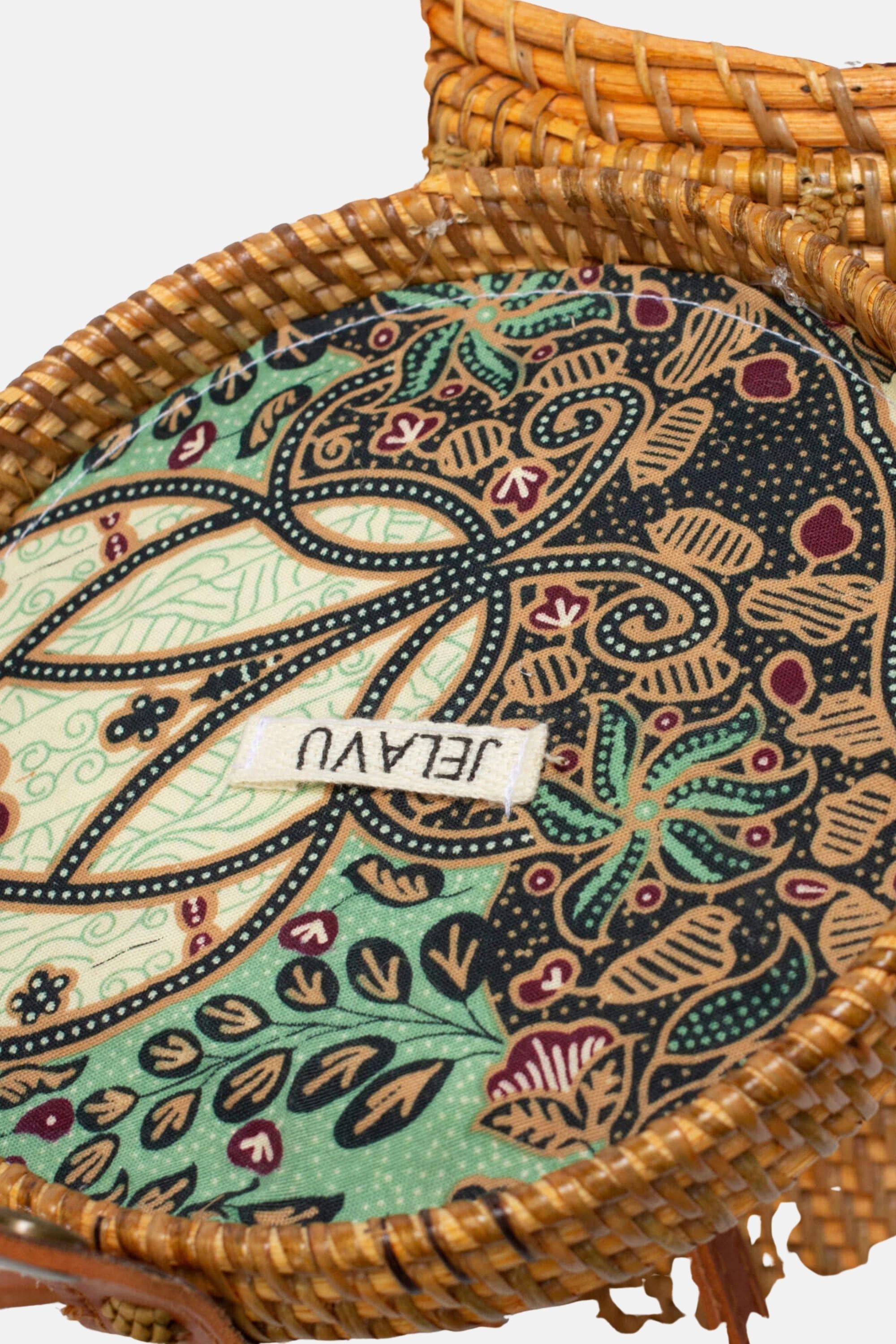 Jelavu - Zuma Rattan Large Crossbody - Tan - Jelavu.com