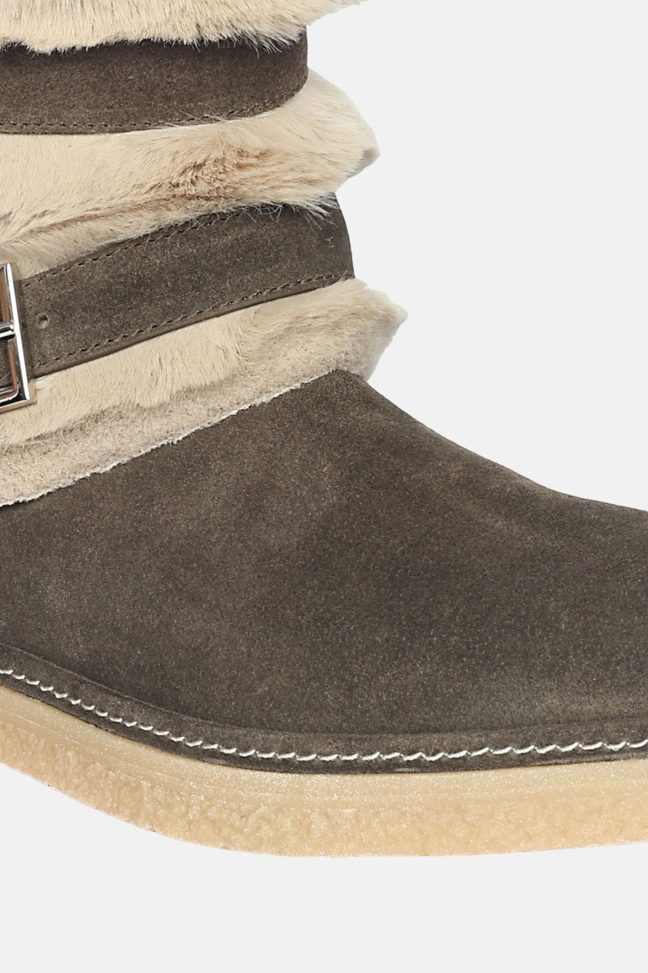 Jelavu - Parla - Mid shaft Suede & Shearling Cozy Boots - Jelavu.com