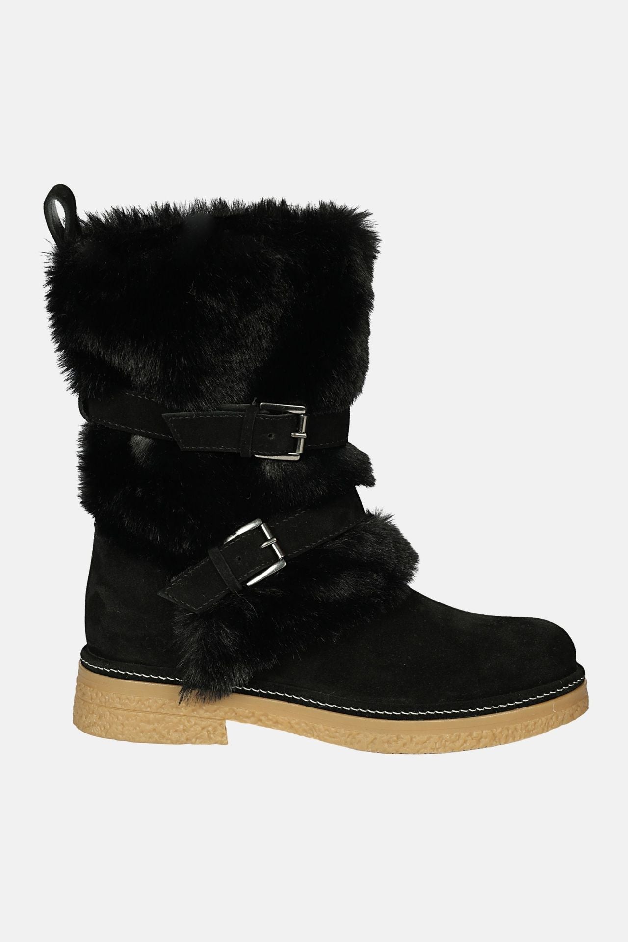 Jelavu - Parla - Mid shaft Suede & Shearling Cozy Boots - Jelavu.com