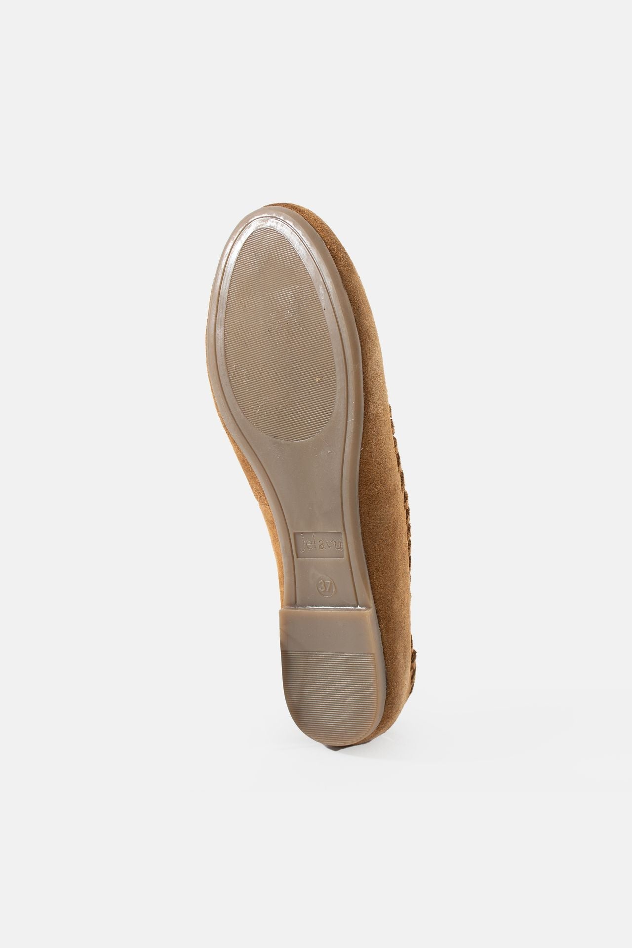 Jelavu - Ella Cognac Suede Ballet Flat - Jelavu.com