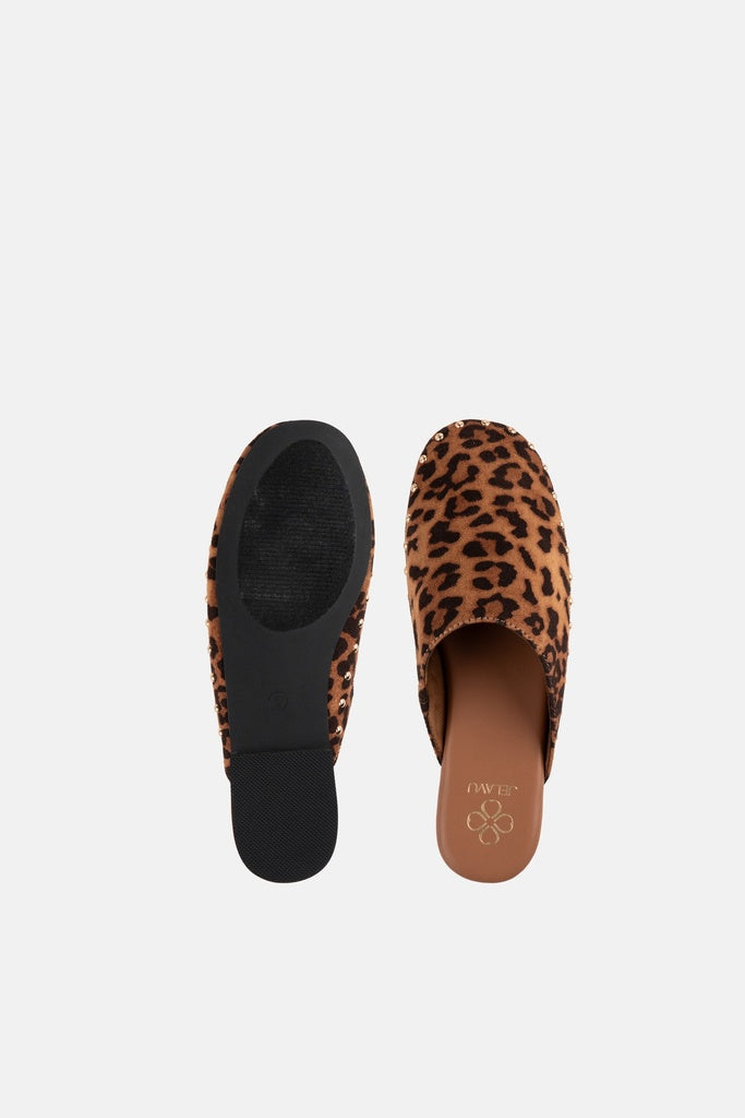JELAVU Serena Studded Flat Mule in Leopard Print - image 5