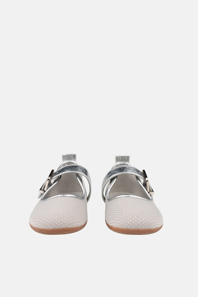 JELAVU Willow Buckle Mary Jane Flat in Silver Metallic - image 4