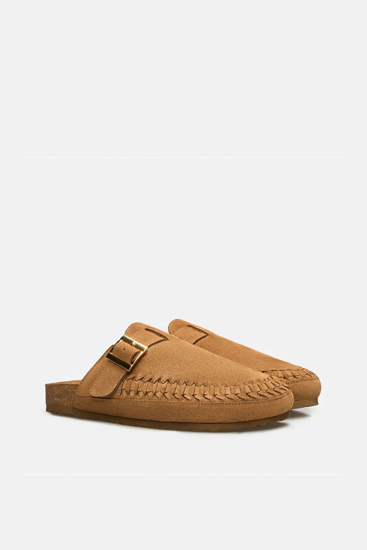 Jelavu - Gina Cognac Suede Mules - Jelavu.com