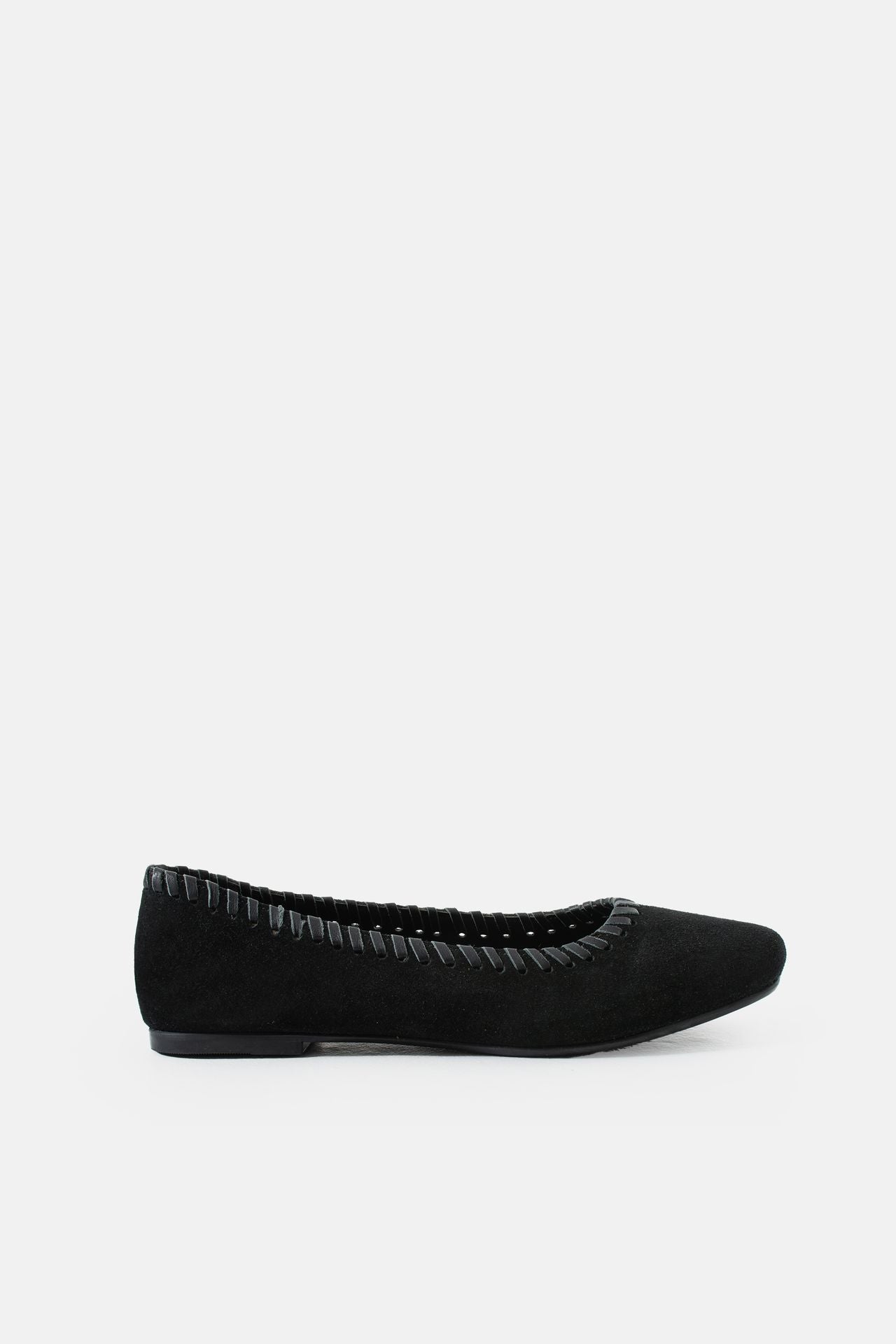 Jelavu - Ella Black Suede Ballet Flat - Jelavu.com
