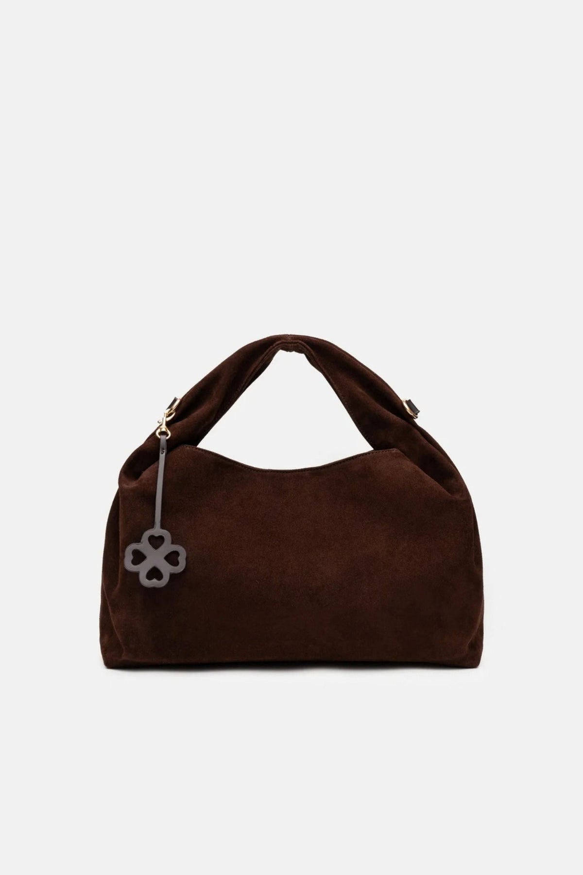 Jelavu - Florence Suede Chocolate Satchel Bag - Jelavu.com