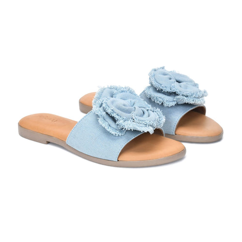 Rosetta - Light Denim Sandals - Jelavu.com