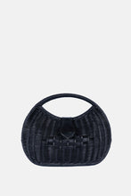 Load image into Gallery viewer, Jelavu - Artemis Top Handle Medium Satchel - Black Rattan / Black Leather - Jelavu.com