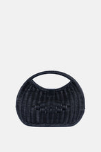 Load image into Gallery viewer, Jelavu - Artemis Top Handle Medium Satchel - Black Rattan / Black Leather - Jelavu.com