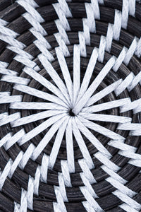 Jelavu - Ata Bali - Small Rattan Crossbody - Black / White - Jelavu.com