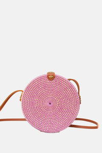 Jelavu - Ata Bali - Small Rattan Crossbody - Rose - Jelavu.com