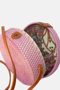 Jelavu - Ata Bali - Small Rattan Crossbody - Rose - Jelavu.com