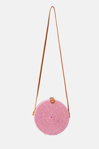 Jelavu - Ata Bali - Small Rattan Crossbody - Rose - Jelavu.com