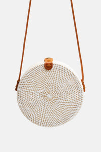Jelavu - Ata Bali - Small Rattan Crossbody - White - Jelavu.com