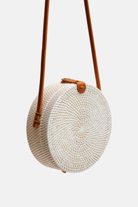 Jelavu - Ata Bali - Small Rattan Crossbody - White - Jelavu.com