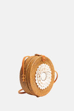 Load image into Gallery viewer, Jelavu - Ata Kauri Rattan Small Crossbody Natural Seashells - Tan - Jelavu.com