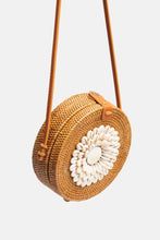 Load image into Gallery viewer, Jelavu - Ata Kauri Rattan Small Crossbody Natural Seashells - Tan - Jelavu.com