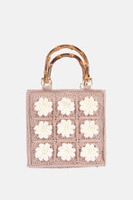 Load image into Gallery viewer, Jelavu - Blossom Crochet Crossbody Bag with Bamboo Handle - Beige / Daisy - Jelavu.com
