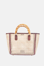 Load image into Gallery viewer, Jelavu - Bristol Medium Cane Tote with Bamboo Handle- Chocolate Leather - Jelavu.com