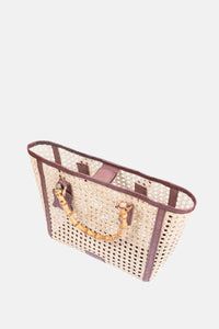 Jelavu - Bristol Medium Cane Tote with Bamboo Handle- Chocolate Leather - Jelavu.com