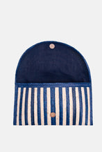 Load image into Gallery viewer, Jelavu - Brooke Small Striped Clutch - Cream / Blue - Jelavu.com