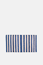 Load image into Gallery viewer, Jelavu - Brooke Small Striped Clutch - Cream / Blue - Jelavu.com