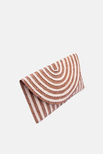 Load image into Gallery viewer, Jelavu - Brooke Small Striped Clutch - Cream / Brown - Jelavu.com