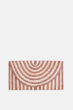 Load image into Gallery viewer, Jelavu - Brooke Small Striped Clutch - Cream / Brown - Jelavu.com