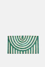 Load image into Gallery viewer, Jelavu - Brooke Small Striped Clutch - Cream / Green - Jelavu.com