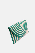 Load image into Gallery viewer, Jelavu - Brooke Small Striped Clutch - Cream / Green - Jelavu.com