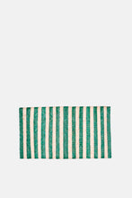 Load image into Gallery viewer, Jelavu - Brooke Small Striped Clutch - Cream / Green - Jelavu.com